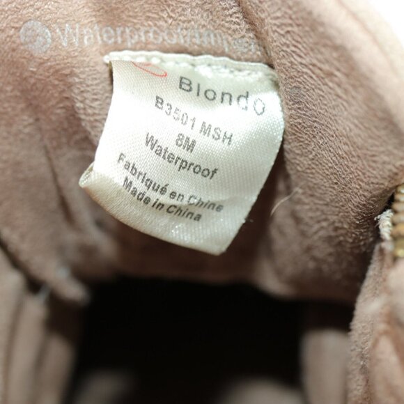 Blondo Womens Glenda Boot Size 8 Tan Suede Hidden Wedge Heel Zip Up Bootie - Picture 12 of 12